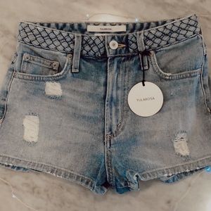 Tularosa Jean Shorts New With Tags In Blue